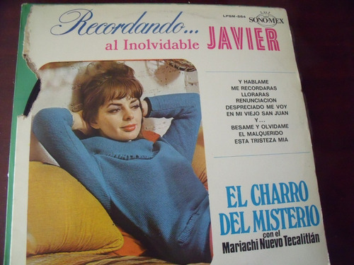 Lp El Charro Del Misterio, Recordando Al Inolvidable