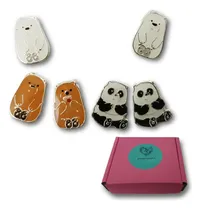 Comprar Aretes Plata .925 We Bare Bears Osos Escandalosos Broquel