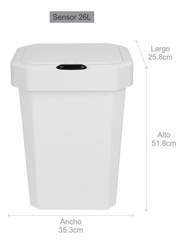 Canecas Estrabins Sensor 26l Blanco