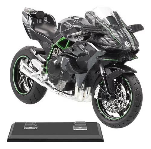 Ninja H2r Miniatura Metal Moto Con Luces Y Sonido