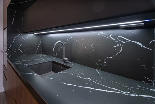 Imagen 4 de 10 de Mesones Mármol Granito Cuarzo Silestone Piedra Corian Cocina