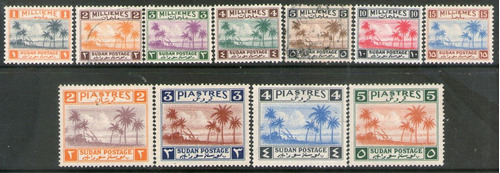 Sudán Serie X 11 Sellos Nuevos Y Usados Paisajes Año 1941