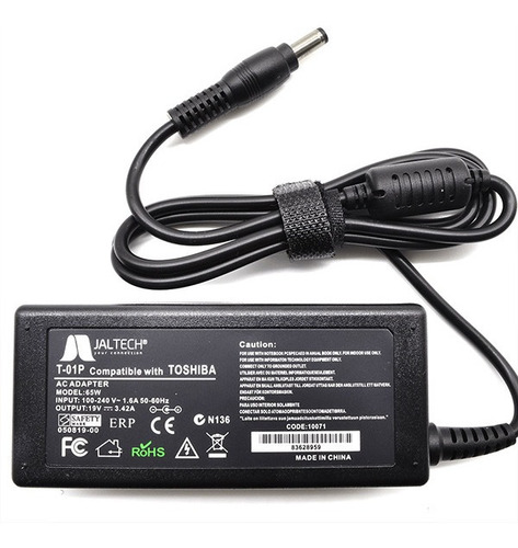 Cargador De Corriente Para Portátil Toshiba   19v-3.42ª  