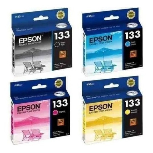 Combo X4 Cartucho Epson Original 133 235w 430w 320 Envio S/c