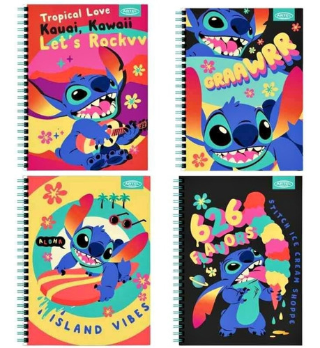 Cuaderno Universitario Artel 100 Hojas 7mm Lilo & Stitch Und