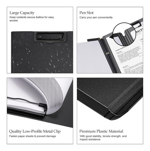 Carpeta Para Portapapeles 3 Unidades Tamaño A4 Plegables