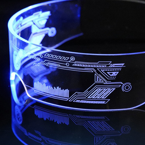 Gafas Led Visor - 7 Colores,12 Modos Gafas De Sol Futuristas