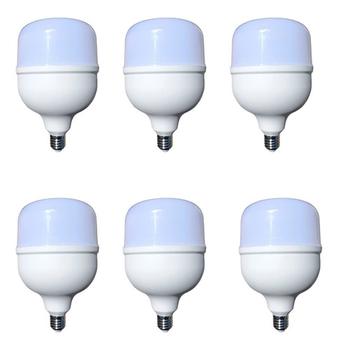 6 Lamparas Led Galponera 48w Luz Fria High Power Focopotente