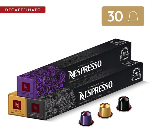 Imagen 1 de 4 de Cápsulas De Café Nespresso Pack Descafeinado - 30 Cápsulas