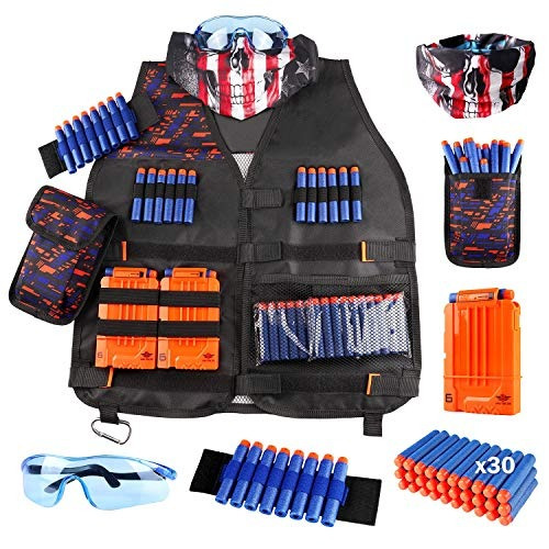 Imagen 1 de 7 de Kit De Chaleco Táctico Para Niños Uwantme Para Nerf Guns