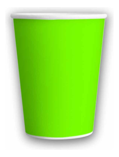 Vasos De Polipapel Fluor X8unid Verde Fluor