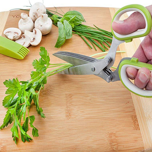 Tijeras Para Hierbas Con 5 Cuchillas, Utensilios De Cocina,