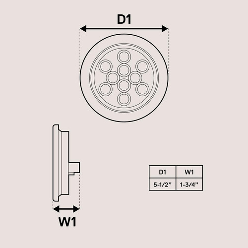 Ols 10,2 Cm Ronda Rojo Led Turn Stop Remolque Cola Luz ...
