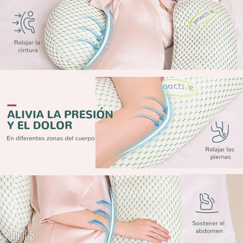 4 En 1 Cojin Lactancia Maternal Almohada Embarazo Multiusos Verde Claro Set Almohada Embarazada Multiusos