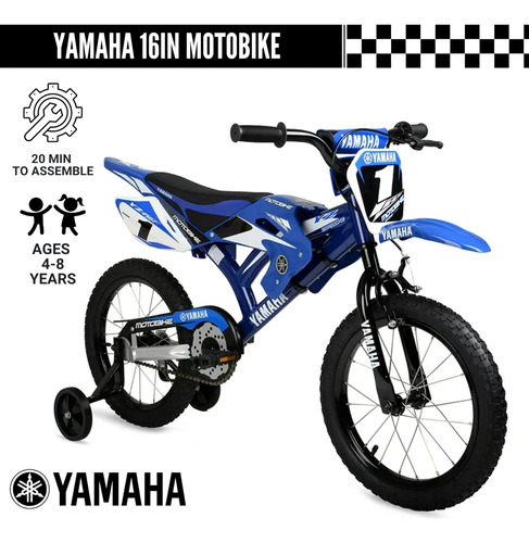 Bicicleta Yamaha Motocross 16 Para Niños Freno De Posavaso