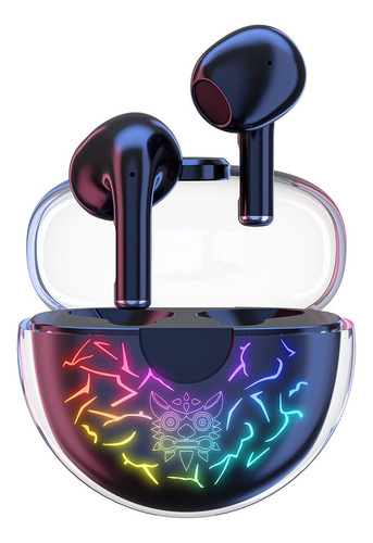 Audífonos in-ear gamer inalámbricos Onikuma TWS T35 T35 negro con luz LED