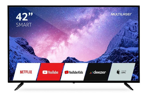 Imagem 1 de 6 de Tv 42 Polegadas Fhd Com Função Smart Multilaser Tl041