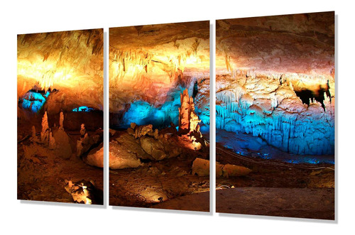 Cuadro Trip 60x90 Cuevas Impresionantes Vivos Colores