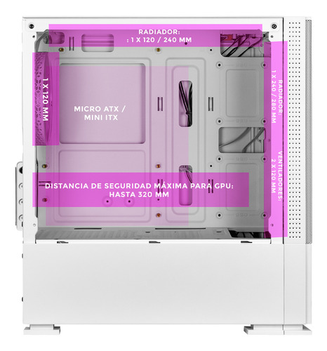 Gabinete Gamer Xtreme Pc Gaming Amy Comic Edition Mini Torre Micro Atx 3 Fan Argb Mesh Cristal Templado
