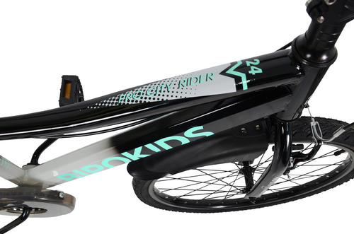 Bici Rodado 24 Comoda Cuadro Bajo Diseño Bipokids Color Celeste Tamaño del cuadro S