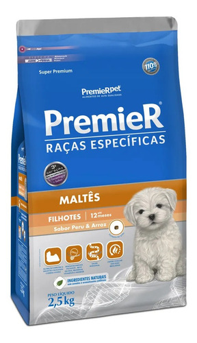 Premier Raças Específicas Maltês Filhotes 2,5kg