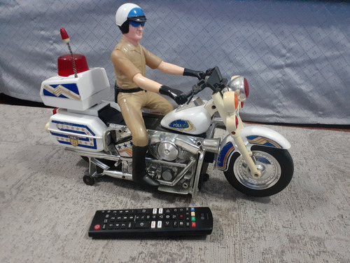 Moto De  Policía De Los  Años 80 Original  Modelo Grande