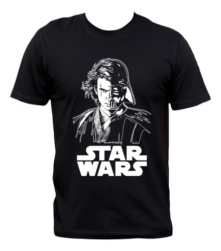 Remera Negra Star Wars Guerra De Las Galaxias