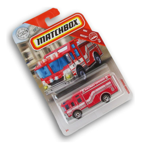Matchbox Mbx Red Hazard Squad Diecast Car Vehículo A Escala