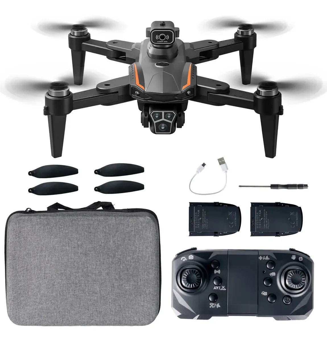 Drone Fpv Con Doble Cámara Y Evitación De Obstáculos Negro