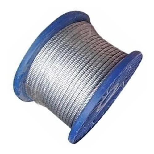 Piola O Cable De Acero 4 A 5 Mm Forrado Pvc Rollo 100 Mts