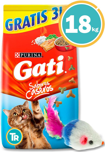 Imagen 1 de 10 de Alimento Gato Gati Pescado 18 Kg C/salsa Y Envío S/cargo*