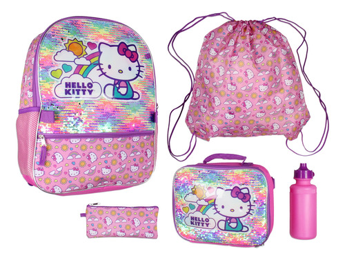 Hello Kitty - Mochila De Viaje Con Diseno De Arco Iris De Ne