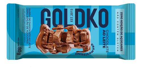 Chocolate Ao Leite Gold & Ko Sem GlĂșten Pacote 80g