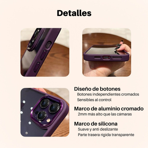 Imagen 8 de 10 de Funda Para iPhone 7 8 Plus X Xs Xr 11 12 13 Pro Max Cromada
