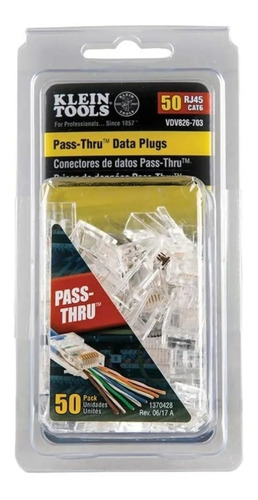 Conectores Rj45 Klein Tools Pass-thru - Pack De 50