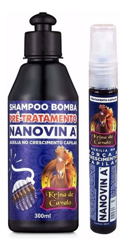 Nanovin Kit Krina De Cavalo Shampoo + Tonico 30ml + Brinde