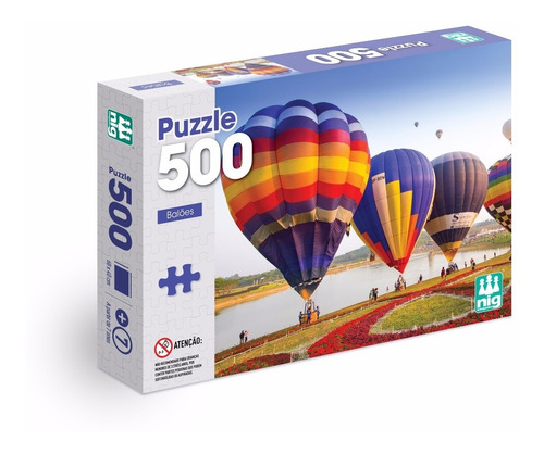 Quebra Cabeça Puzzle - Balões - C/ 500 Peças - Nig