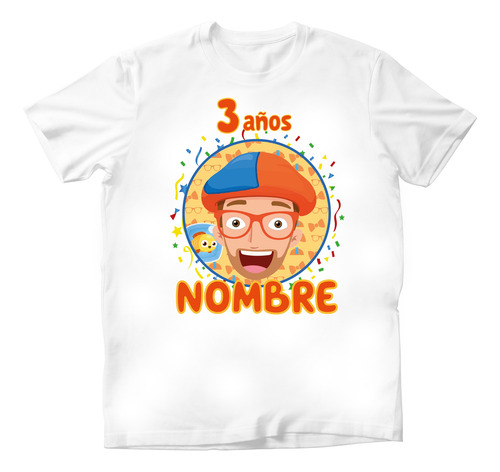Playera Blip Cumpleaños Fiesta Familia - 1 Pz Sublimación