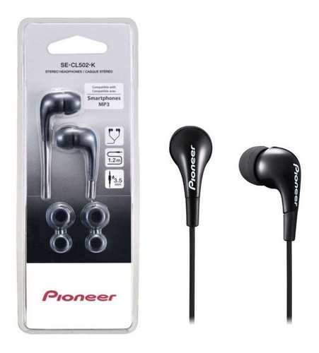 Audifonos Pionner Mj503 Negro + Se-cl502-k Negro
