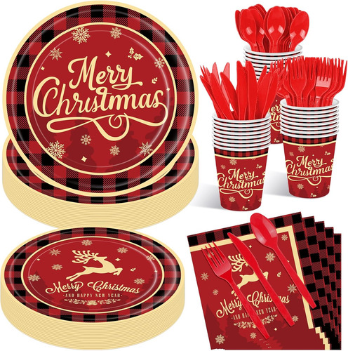 Set De 175 Piezas Para Fiesta De Navidad - 25...