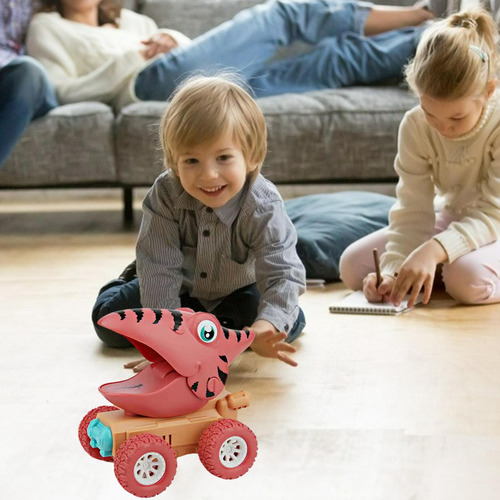 Lindo Coche De Dinosaurios Modelo De Aprendizaje Tire Hacia