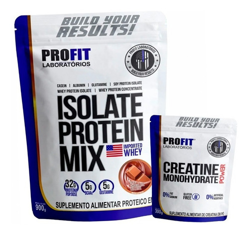 Kit Proteina Whey Isolado 900g + Creatina 300g Profit Energy