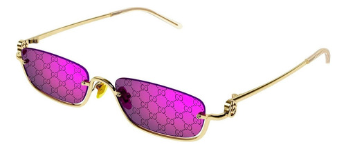 Gafas De Sol Gucci Gg Al Revés Para Mujeres - Oro Violeta