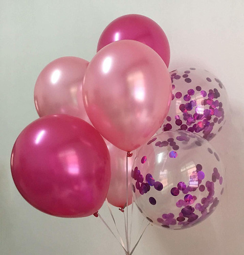 Confeti Globos De Color Rosa De Las Rosas Del Globo Por Deco