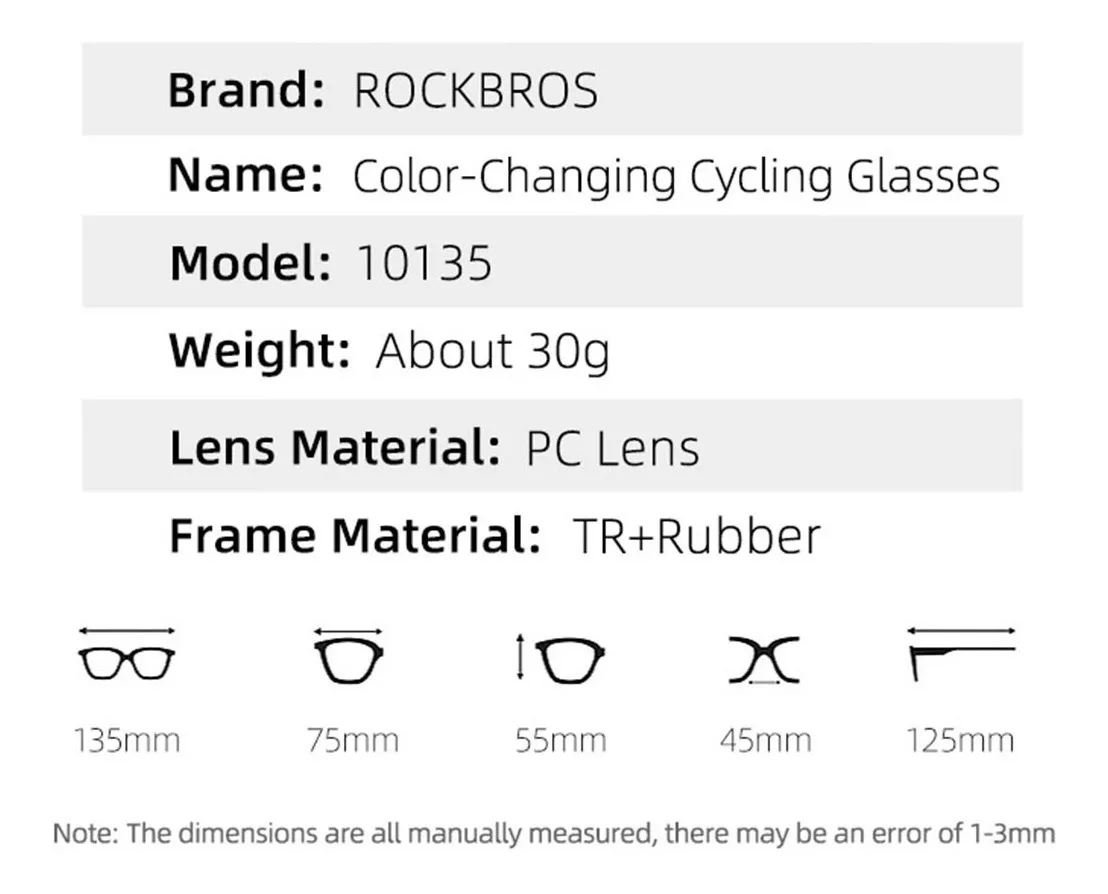 Tercera imagen para búsqueda de gafas fotocromaticas rockbros