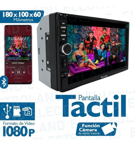 Imagen 3 de 8 de Autoestereo Stereo Bt Pantalla 7 Pulgadas Mirror Link