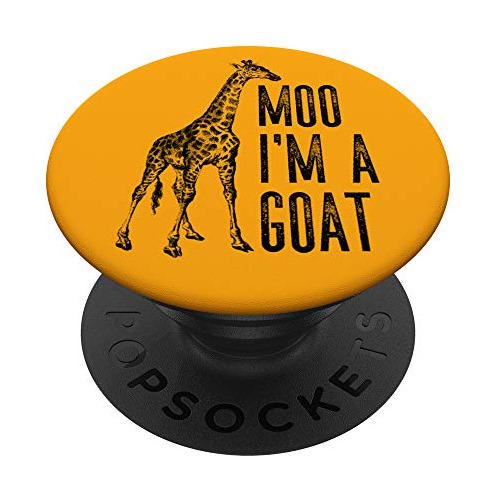 Giraffe Moo Goat Funny Zoo Gift Producto Popsockets 2mnf9