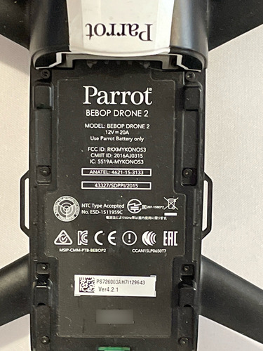 Dron Parrot Bebop 2 Con Hard Case Control Fpv Headset 2 Pila (Usado)