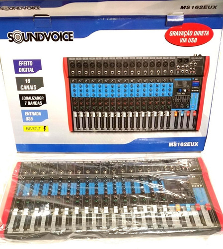 Imagem 4 de 6 de Mesa De Som 16 Canais Xlr/p10 Rec Usb Soundvoice Ms162eux