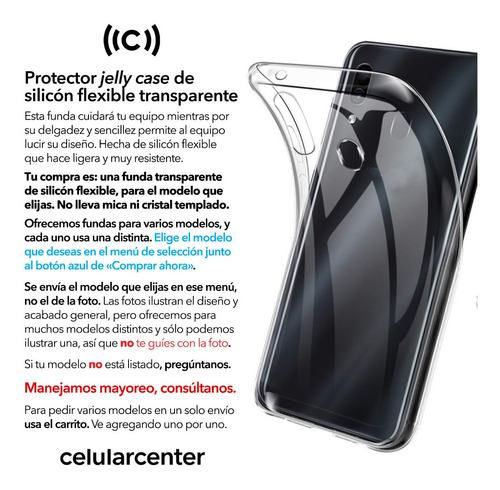 Funda Transparente Galaxy Nokia Huawei Moto LG Oneplus Pixel